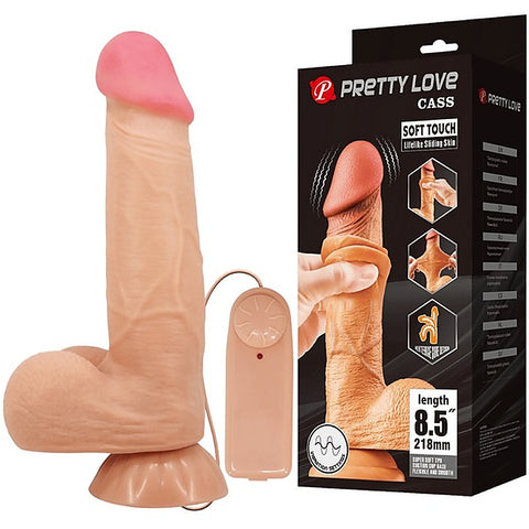 Pretty Love Sliding Skin Series Realistic Vibrating Dong