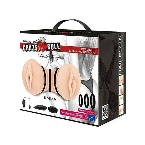 Crazy Bull Emma Double Vagina Vibrating Mens Stroker