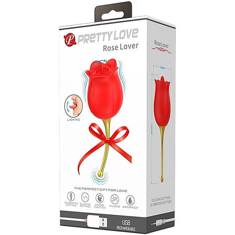 Pretty Love Rose Lover Rechargeable Tongue Licking Vibrator