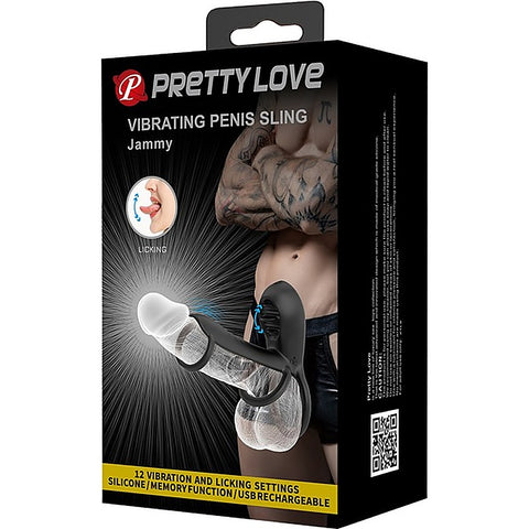 Jammy 12 Function Vibrating Penis Sling by Baile