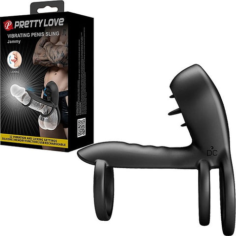 Jammy 12 Function Vibrating Penis Sling by Baile