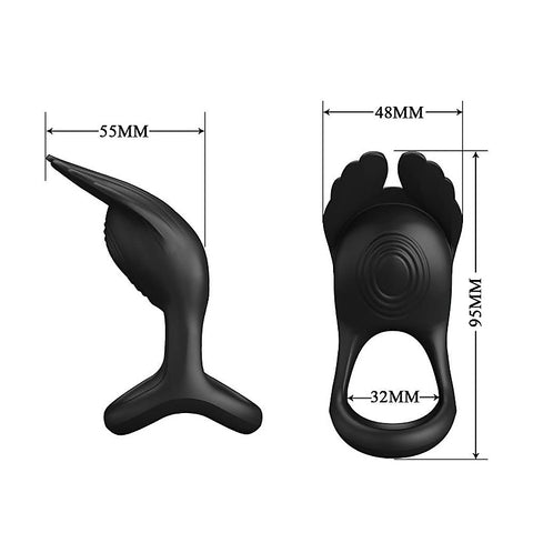 Silas 7 Functions Vibrating Silicone Penis Ring by Baile