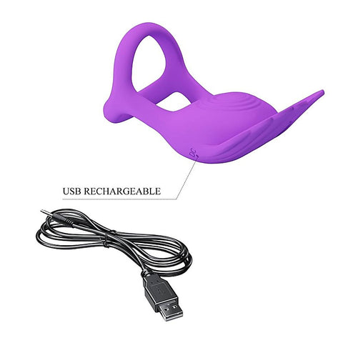 Silas 7 Functions Vibrating Silicone Penis Ring by Baile