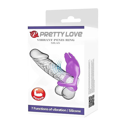 Silas 7 Functions Vibrating Silicone Penis Ring by Baile