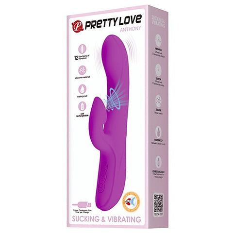 Pretty Love Anthony Rechargeable Sucking & Vibrating Rabbit