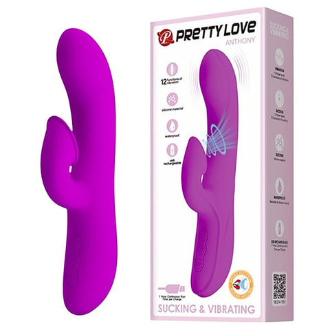 Pretty Love Anthony Rechargeable Sucking & Vibrating Rabbit