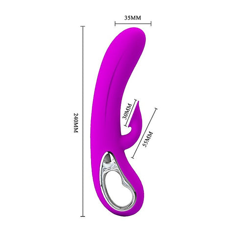 Pretty Love Nicola Silicone 24 Function Clit Suction Rabbit