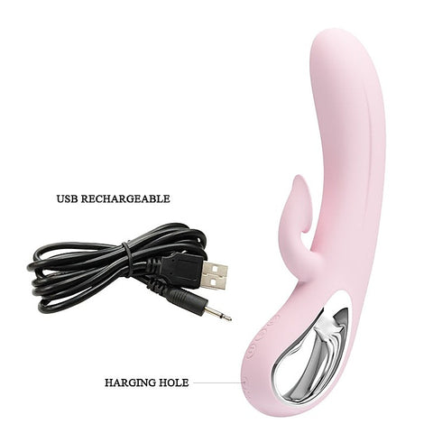 Pretty Love Nicola Silicone 24 Function Clit Suction Rabbit