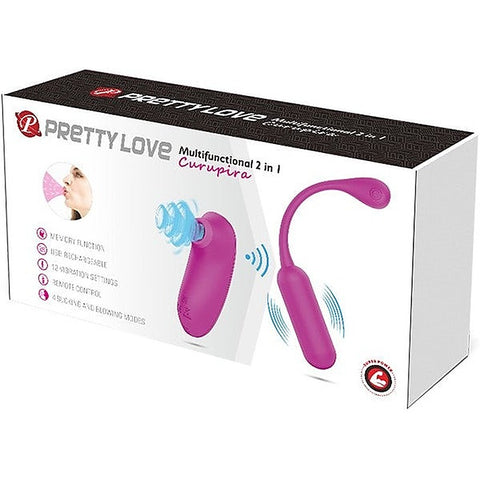 Pretty Love Curupira 2-in-1 Remote Control Clitoral Massager