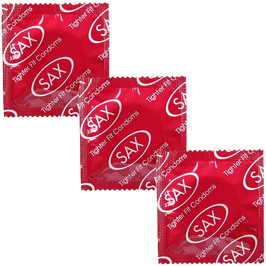 Tighter Fit Smooth Latex Condoms 49mm by Sax