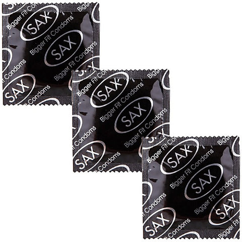 Bigger Fit Straight Latex Condoms 56mm 144 Pack by Sax