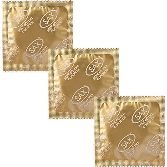 Max Fit Straight Shafted Latex Condoms 60Mm 144 Pack By Sax
