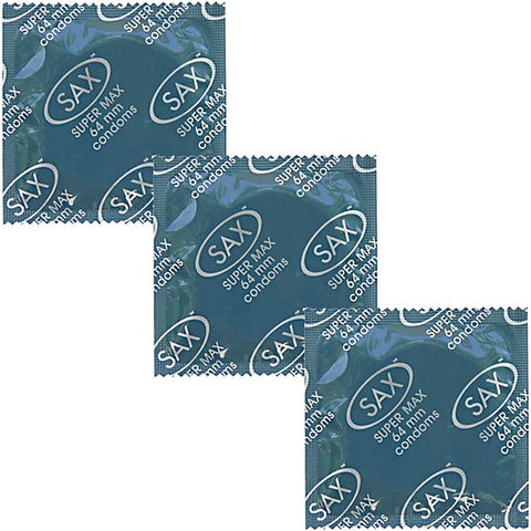 Super Max Fit Smooth Latex Condoms 64mm by Sax