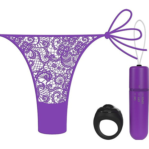 Vibrating Panty Set With Remote Ring 4T by Screaming O