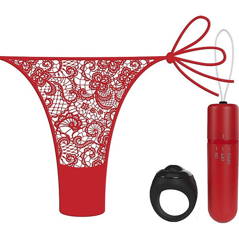 Vibrating Panty Set With Remote Ring 4T by Screaming O