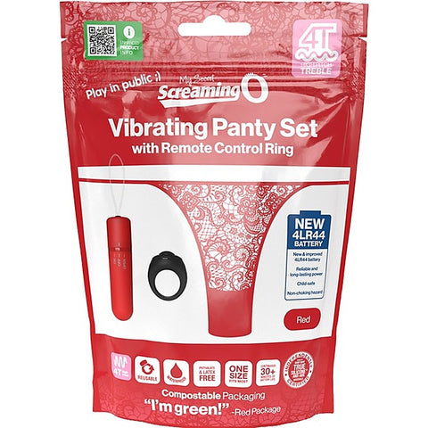 Vibrating Panty Set With Remote Ring 4T by Screaming O