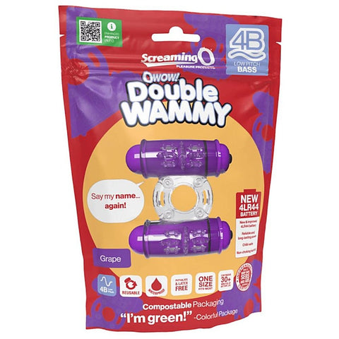 Double Wammy Vibrating Cock Ring by Screaming O