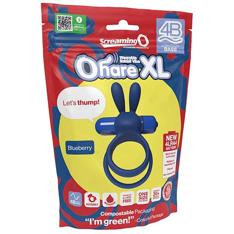 Ohare XL 4B Low Pitch Bass Rabbit Ear Vibrating Cock Ring