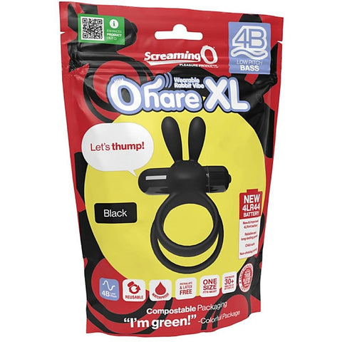 Ohare XL 4B Low Pitch Bass Rabbit Ear Vibrating Cock Ring