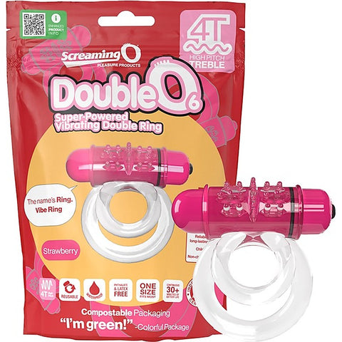 Double O 6 4T High Pitch Treble Vibrating Dick Cock Ring