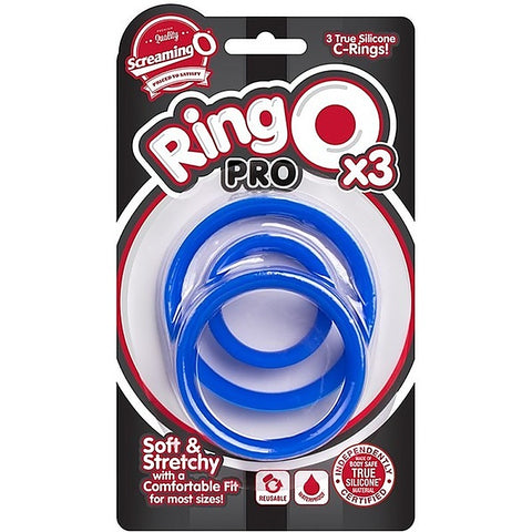RingO Pro X3 Silicone Cock Ring Set by Screaming O