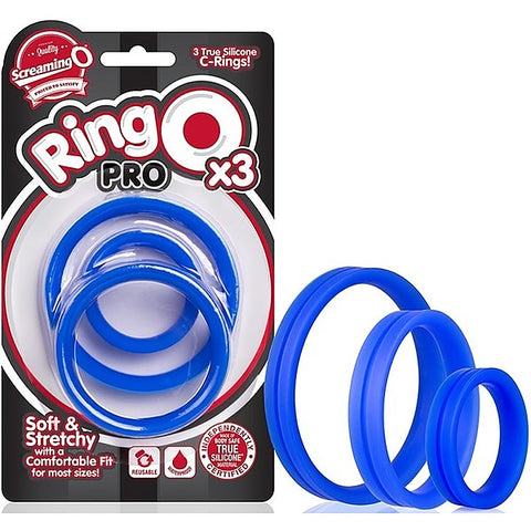RingO Pro X3 Silicone Cock Ring Set by Screaming O
