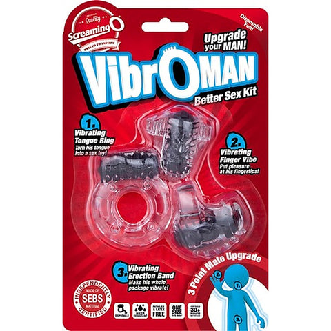 Vibroman Super Stretchy Vibrating Cock Ring by Screaming O
