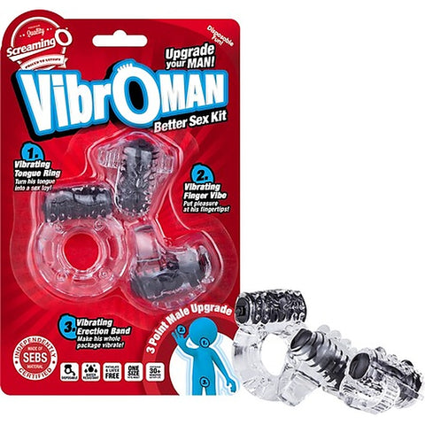 Vibroman Super Stretchy Vibrating Cock Ring by Screaming O