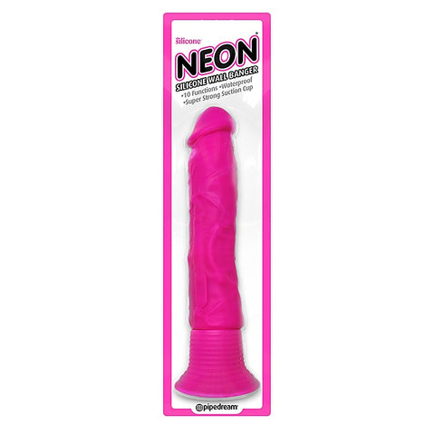 Neon Silicone Wall Banger Vibrating Dildo