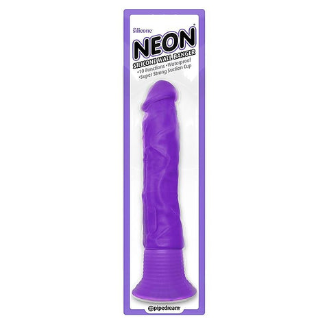 Neon Silicone Wall Banger Vibrating Dildo