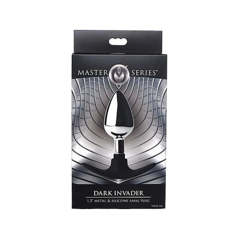 Dark Invader Metal & Silicone Anal Plug Medium by XR Brands