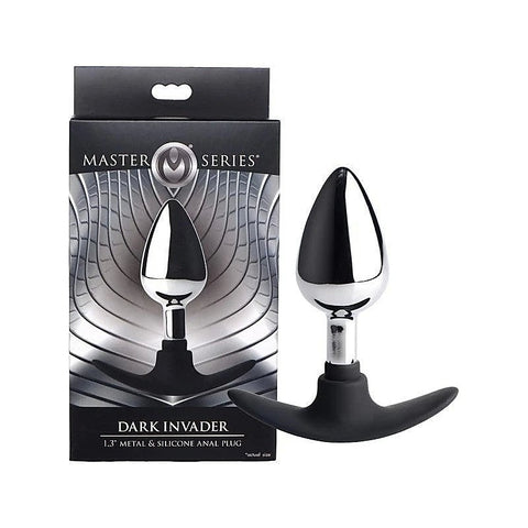 Dark Invader Metal & Silicone Anal Plug Medium by XR Brands