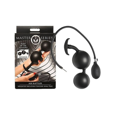 Ass Rattler Weighted Inflatable Silicone Anal Plug
