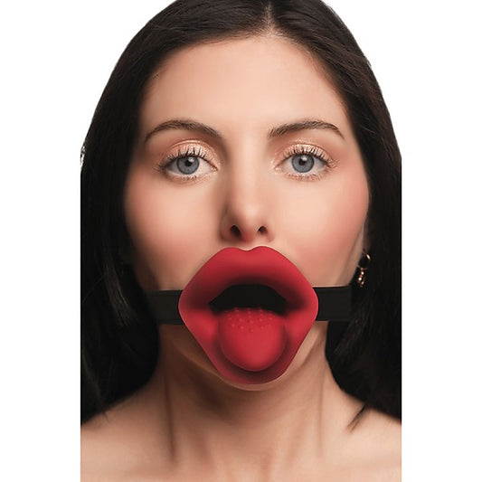 Master Series Vibrating Sissy Bondage Mouth Gag by XR Brands
