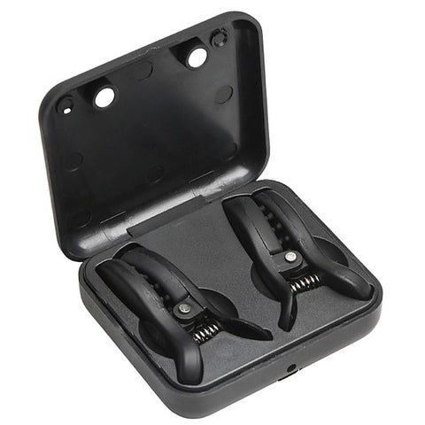 Master Series Dark Grip Vibrating BDSM Nipple Clamps