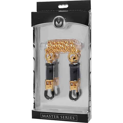 Master Series Deluxe Adjustable Bondage Nipple Clamps