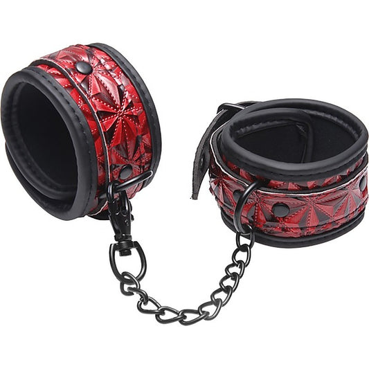 Crimson Tied Embossed Bondage Ankle Cuffs by XR Brands