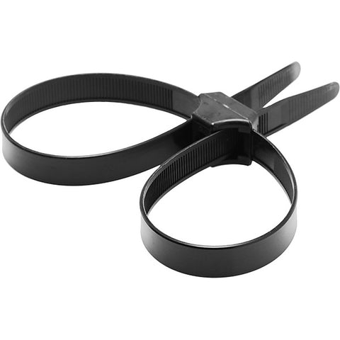 Master Series Misbehaved Black Zip Tie Police BDSM Cuffs