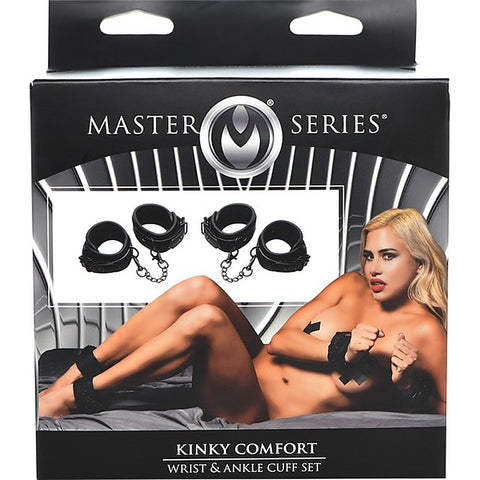 Master Series Kinky Comfort BDSM Cuff Set by XR Brands