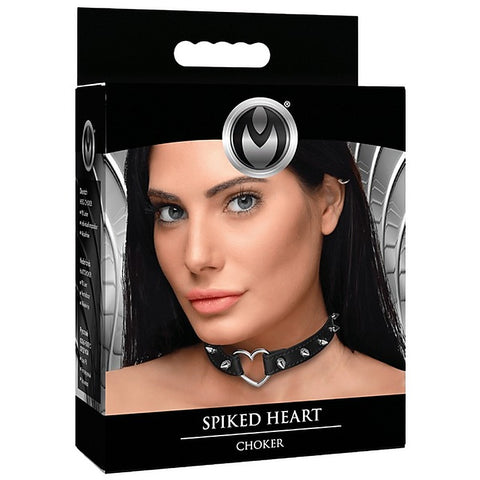 Spiked Heart Bondage Choker by XR Brands