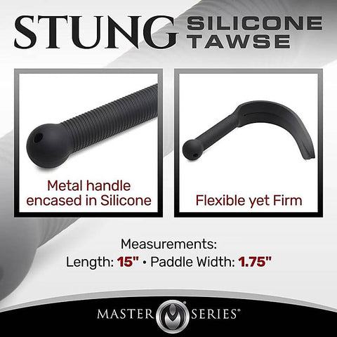 Master Series Stung Silicone Bondage Play Tawse by XR Brands