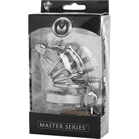 Master Series Stainless Steel Chastity Cage by XR Brands