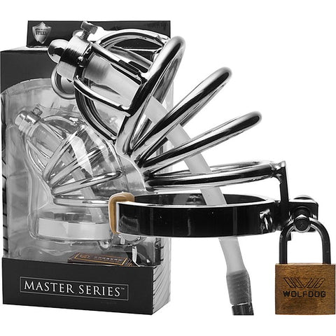 Master Series Stainless Steel Chastity Cage by XR Brands