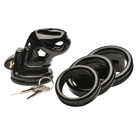 Master Series Hard Stop Double Ring Men's Chastity Cage