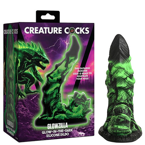 Glowzilla Glow-in-the-Dark Fantasy Silicone Dildo