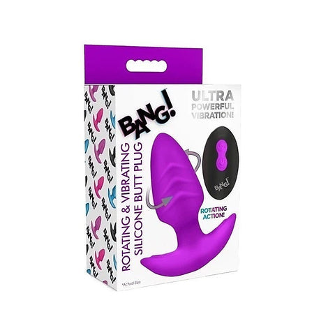 Rotating and Vibrating Silicone Butt Plug by XR Brands