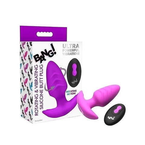 Rotating and Vibrating Silicone Butt Plug by XR Brands