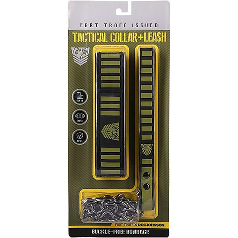 Fort Troff Tactical Bondage Collar & Leash by Doc Johnson