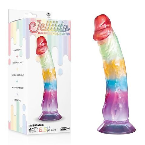 Excellent Power Jellido Multi Coloured Suction Cup Dildo