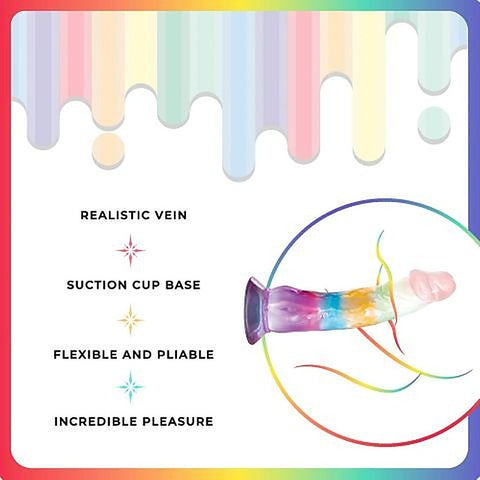 Excellent Power Jellido Multi Coloured Suction Cup Dildo